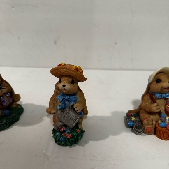 Vintage Mervyns 1998 Bunny Family Figurines Lot of 3 new Easter bunnies - Picture 3 of 11